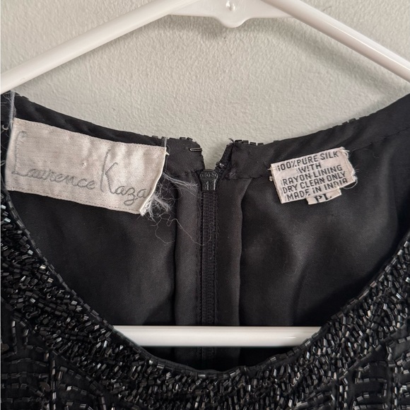 Vintage Laurence Kazar Black Beaded Dress - Picture 2 of 6